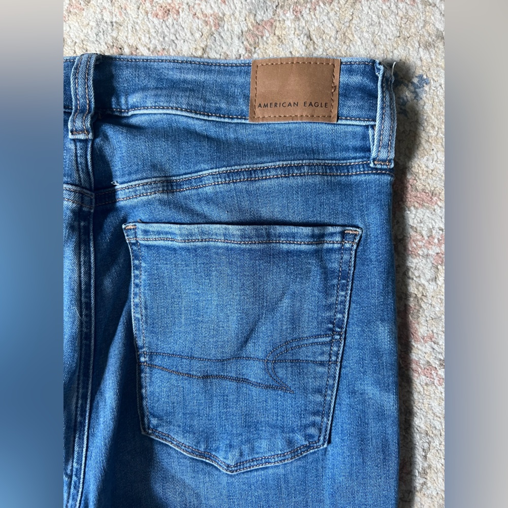 American Eagle, super high rise, flare jean
